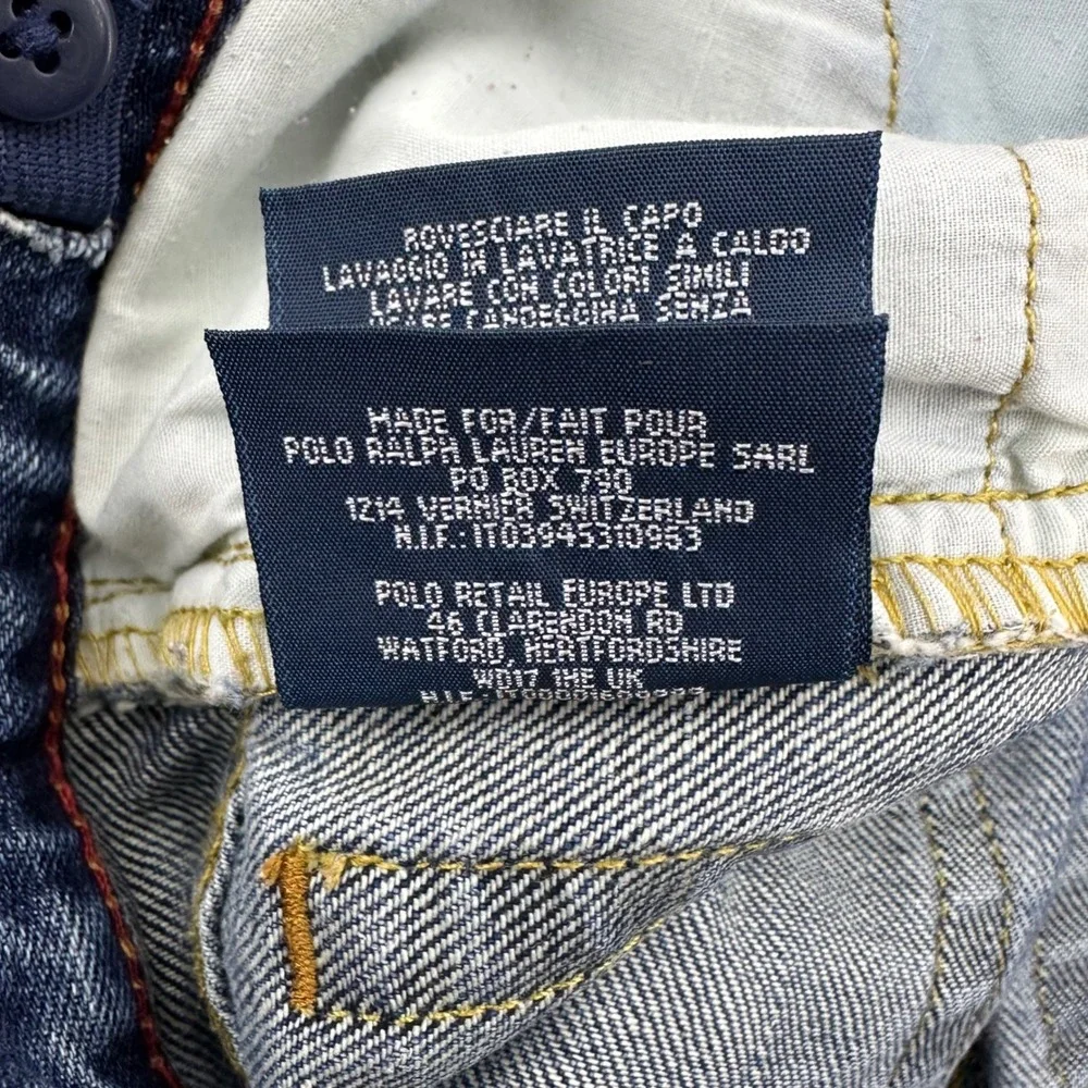 Ralph Lauren Jeans Kids Size 4 Slim Denim Adjustable Straight Leg Y2K Classic